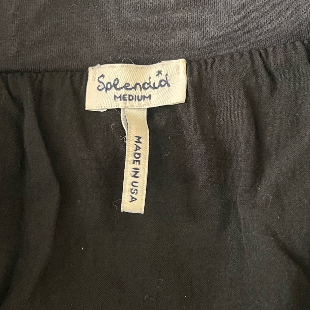 Splendid | Rayon fold over black maxi skirt size medium - Picture 3 of 12
